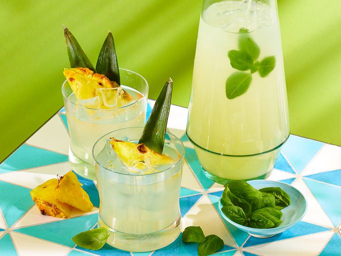 Tropical Pineapple Basil Cooler