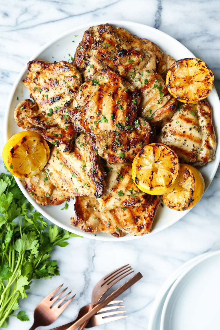 Grilled Lemon-Thyme Chicken Thighs