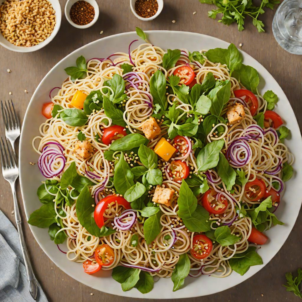 Sesame-Ginger Noodle Salad with Crisp Vegetables