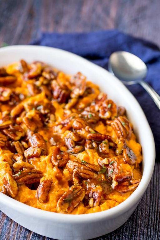 Soulful Maple Pecan Sweet Potato Mash