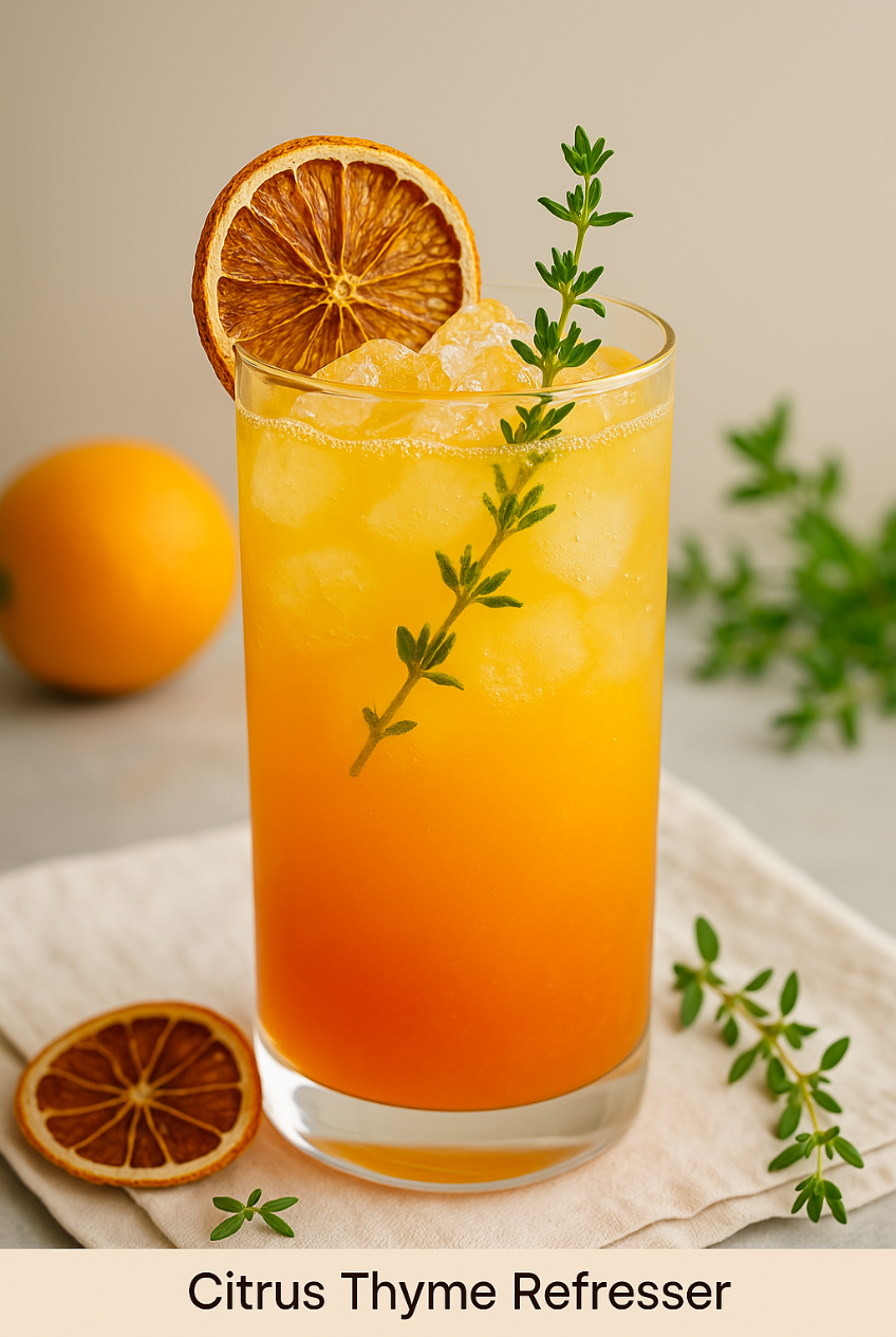 Mediterranean Citrus and Thyme Fizz