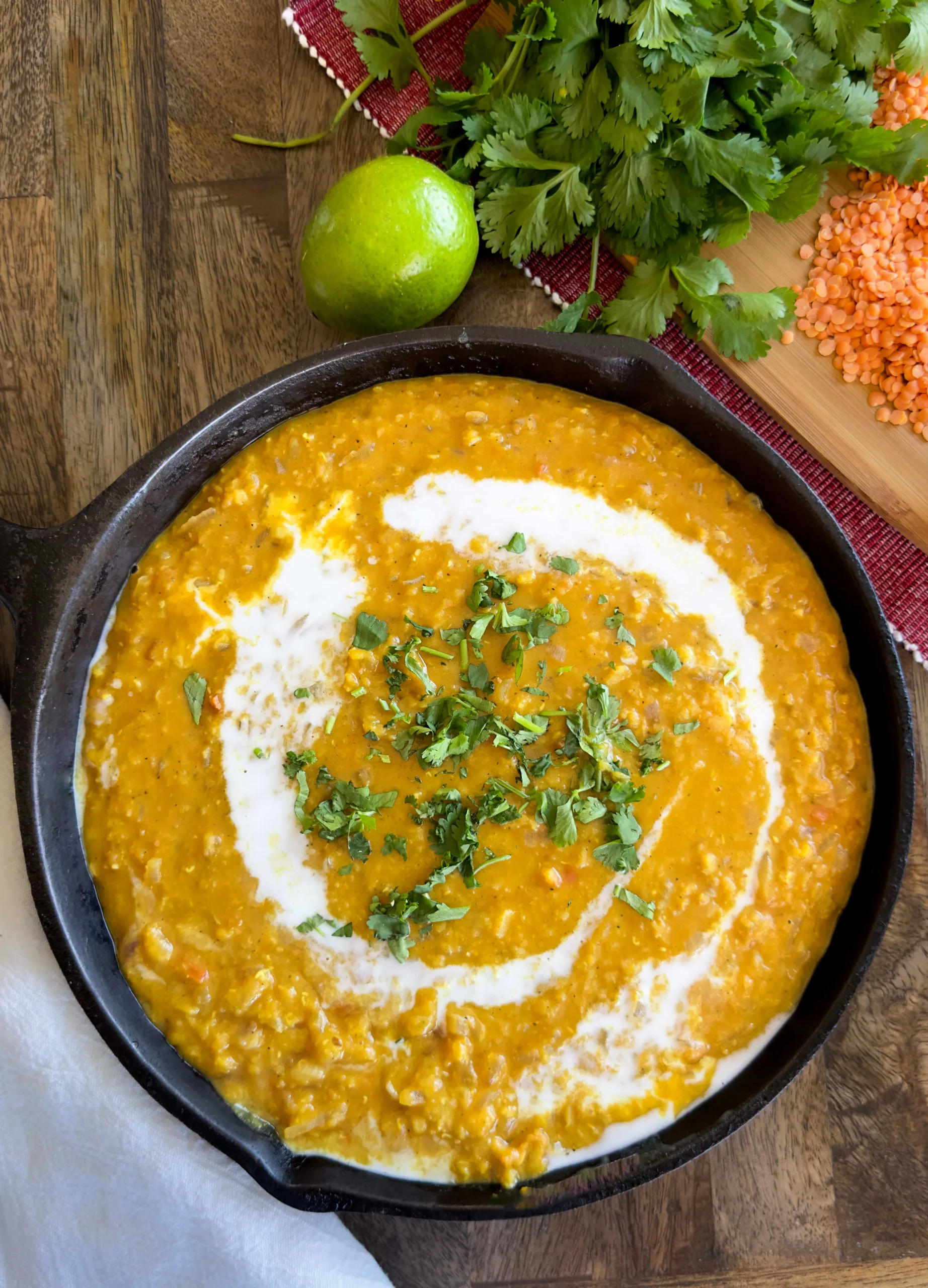 Half-Split Lentil Dahl with Coconut and Turmeric