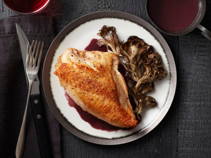 Pan-Seared Chicken with Red Wine Mushroom Sauce
