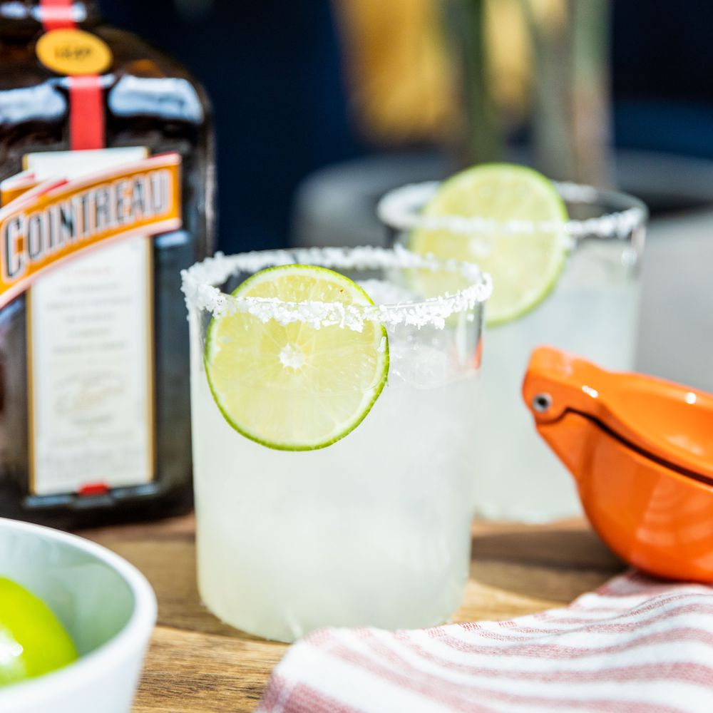 Salt-Rimmed Margarita with Fresh Lime and Cointreau