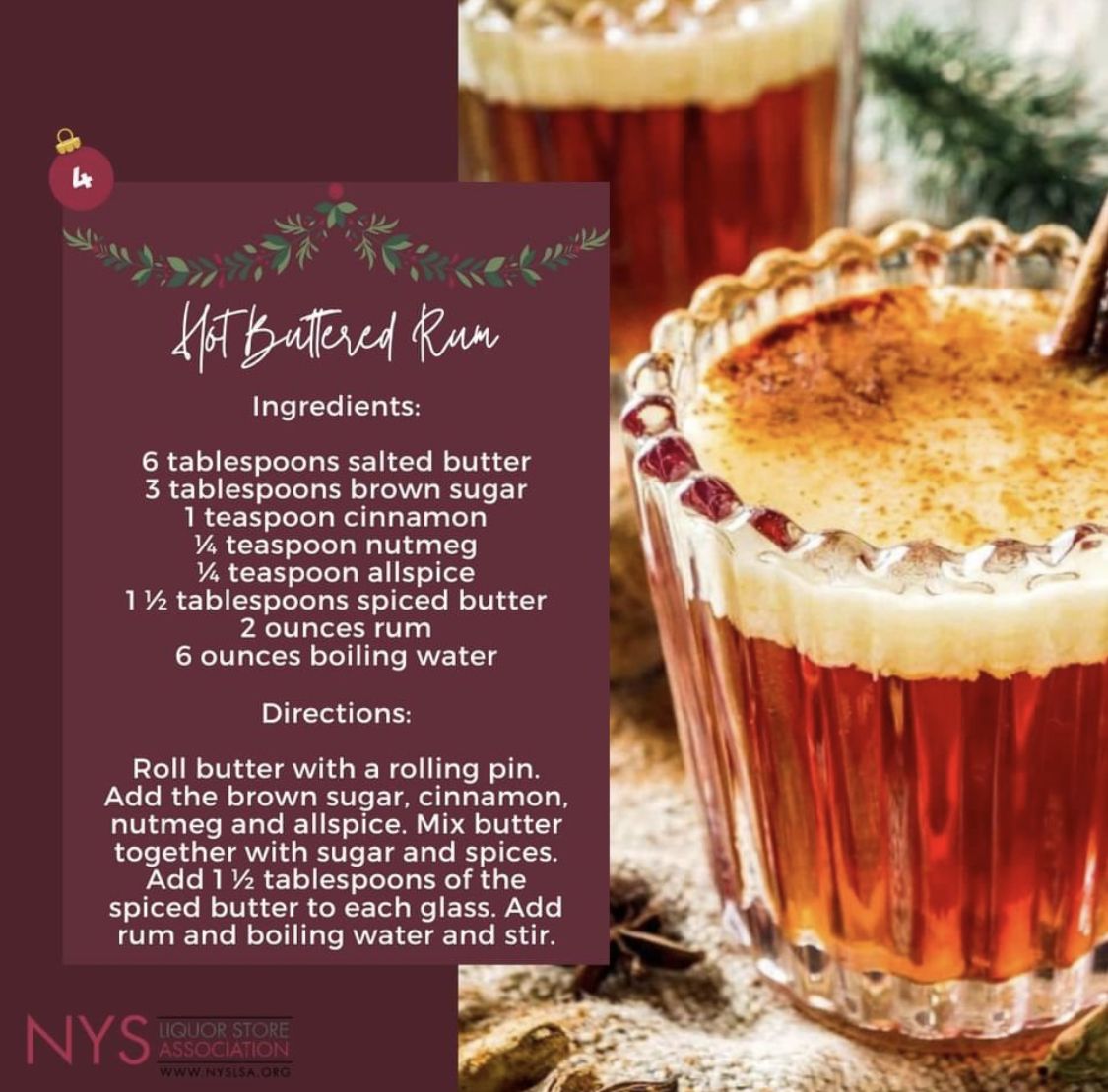 Spiced Rum and Vanilla Hot Buttered Toddy