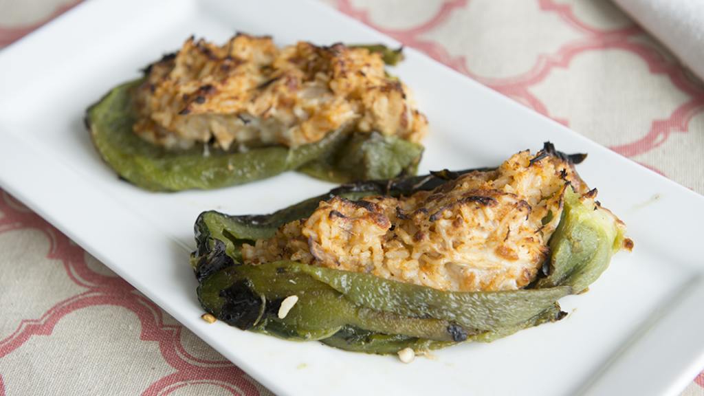 Grilled Poblano and Cheese Stuffed Chicken Breasts