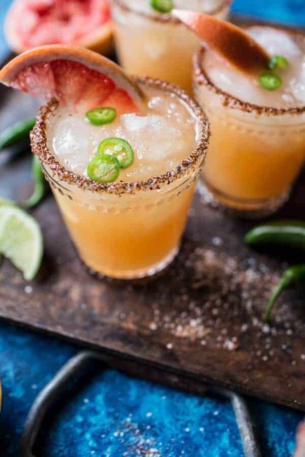 Smoked Paprika Margarita with Grapefruit
