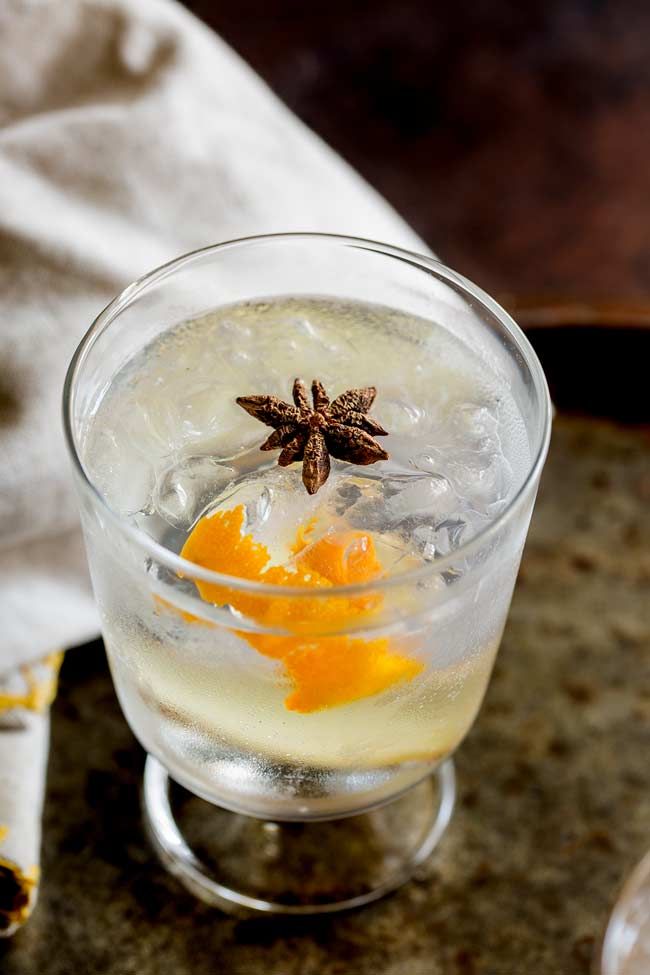 Citrus-Spiced Gin Fizz with Star Anise