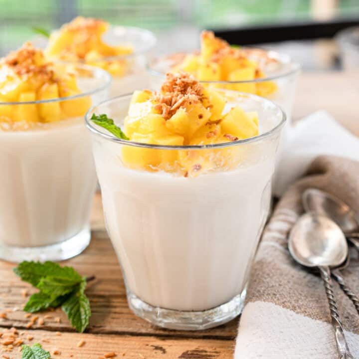 No-Bake Coconut Mango Panna Cotta