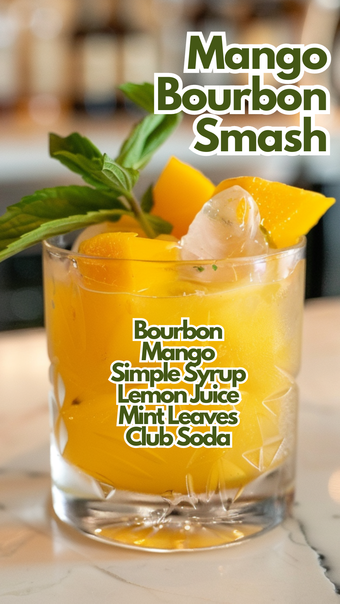 Tropical Mango Bourbon Smash