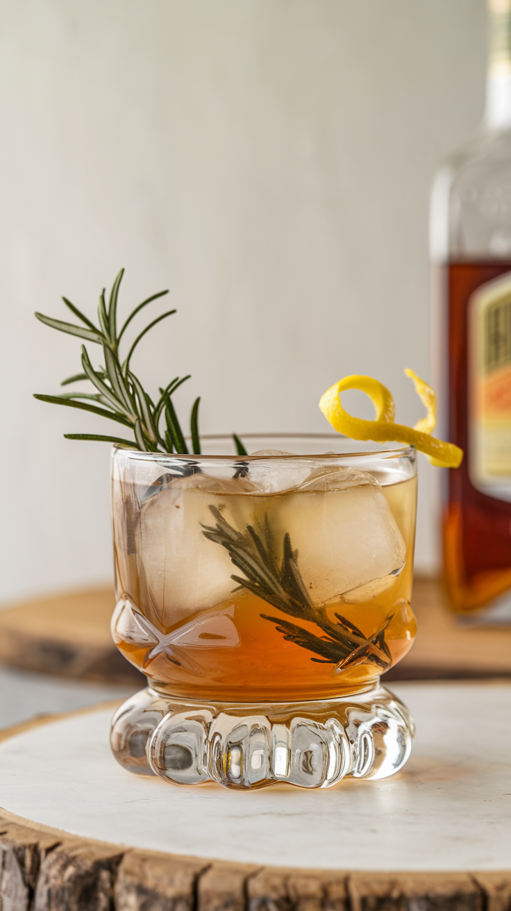 Smoked Rosemary Bourbon Sour