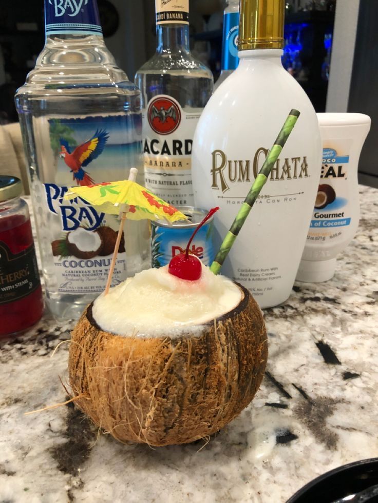Blended Tropical Coconut Rum Cooler