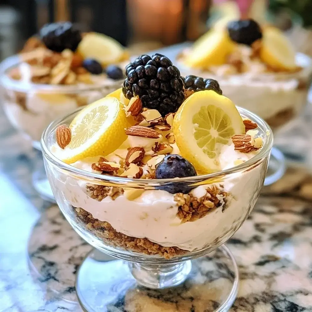No-Bake Lemon Ricotta Parfaits with Honey Almond Crunch