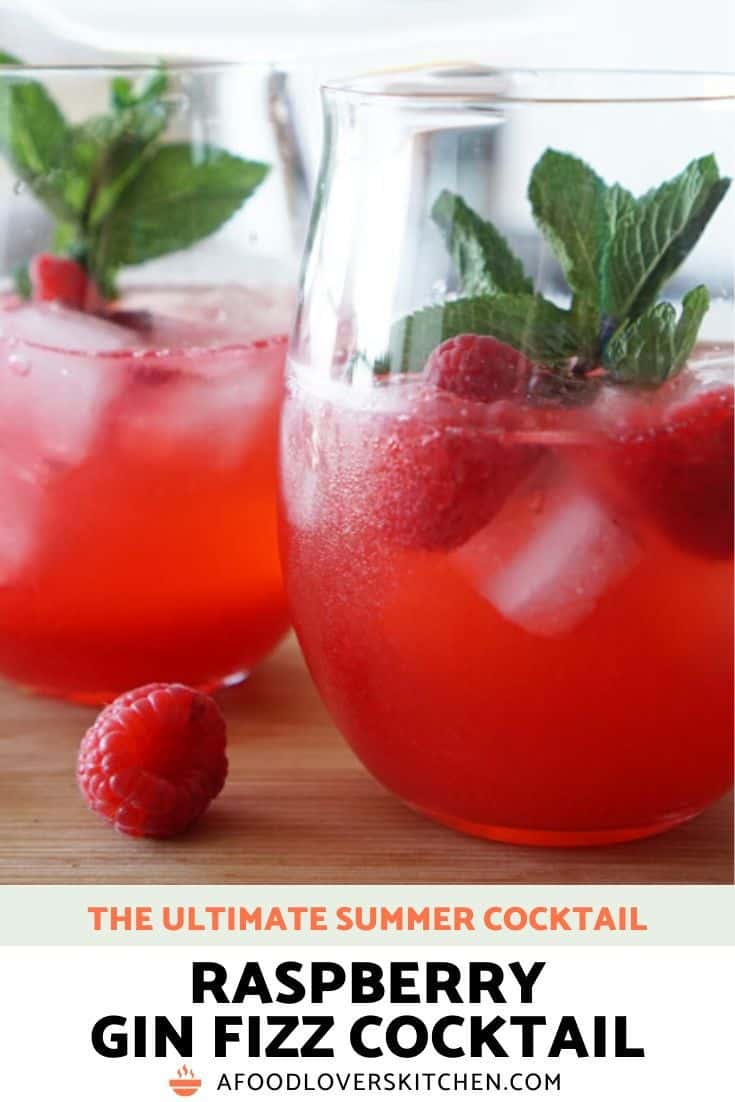 Shaken Raspberry Lemonade Gin Fizz