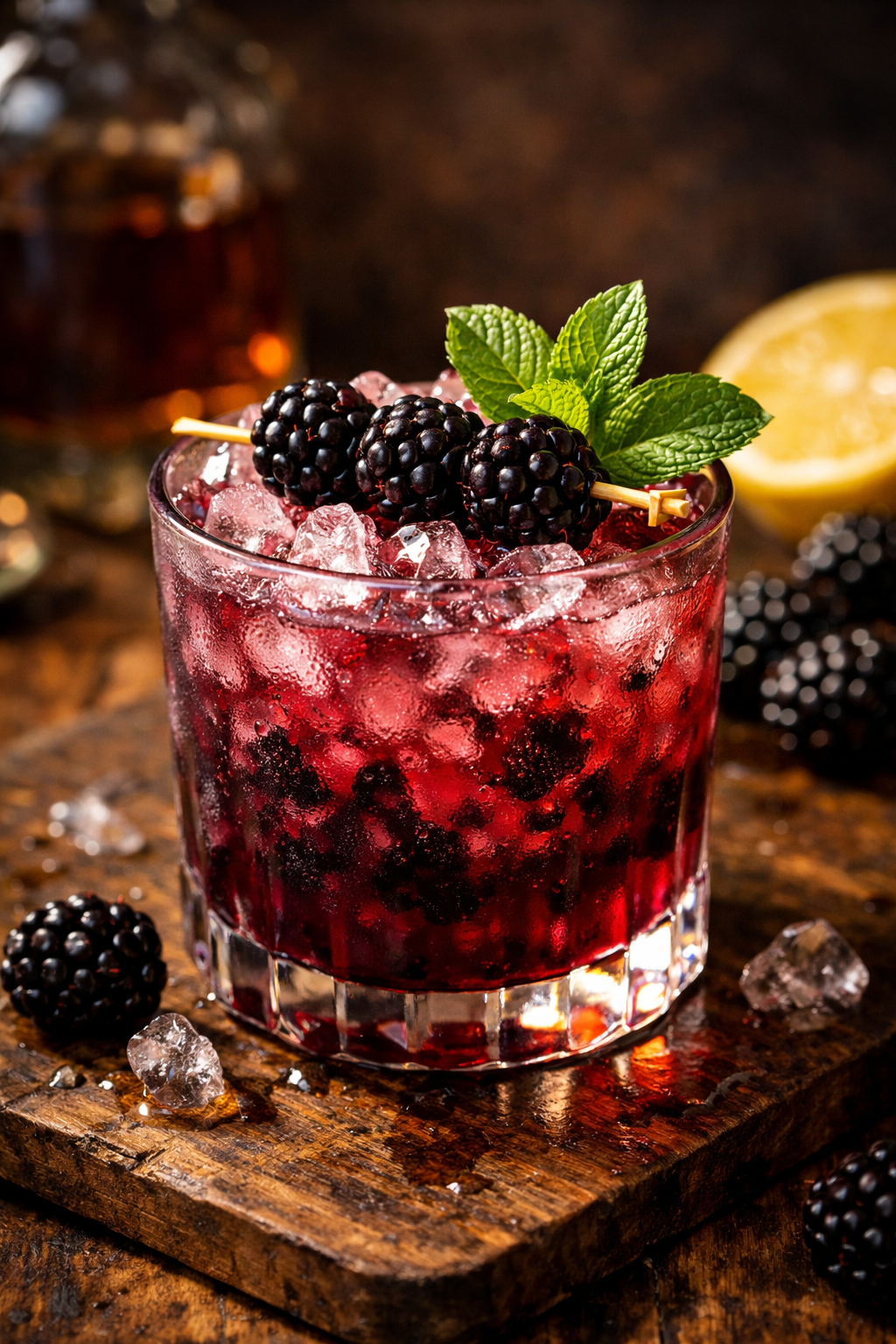 Muddled Blackberry Bourbon Smash