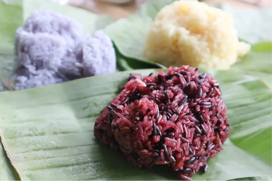 Laotian-Inspired Sticky Rice Pancakes with Coconut and Banana
