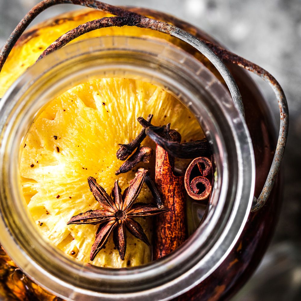 Spiced Rum and Pineapple Shaken Sour