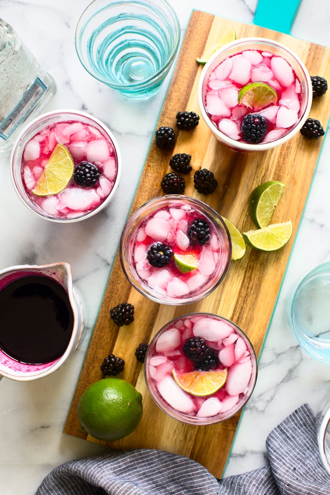 Dating App Rosé and Blackberry Cooler