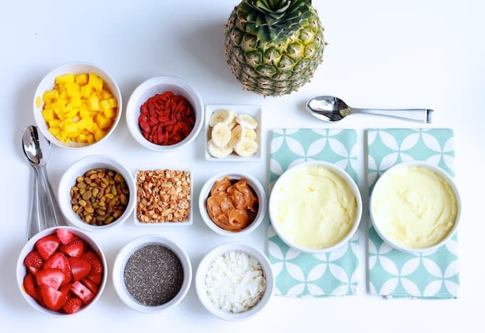 Frosted Pineapple and Coconut Smoothie Bowl