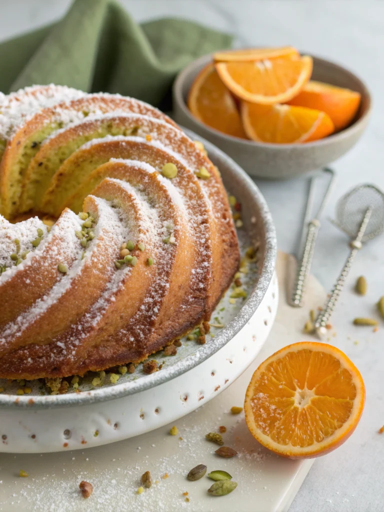Glazed Orange and Cardamom Bundt Cake