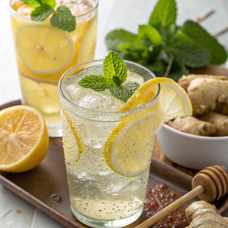 Ginger-Lemon Whiskey Cooler
