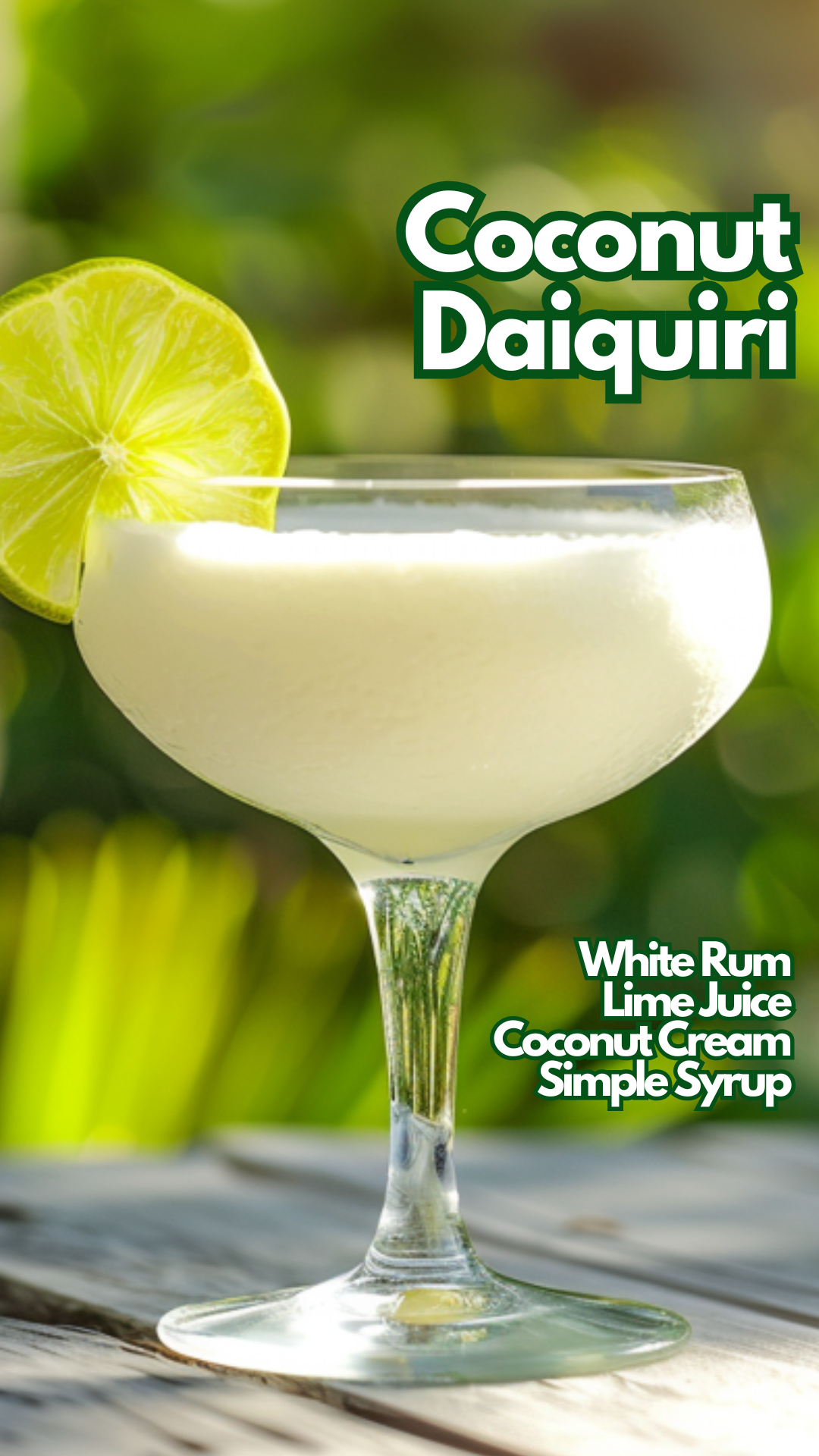 Shaken Coconut Rum Daiquiri with Lime Foam