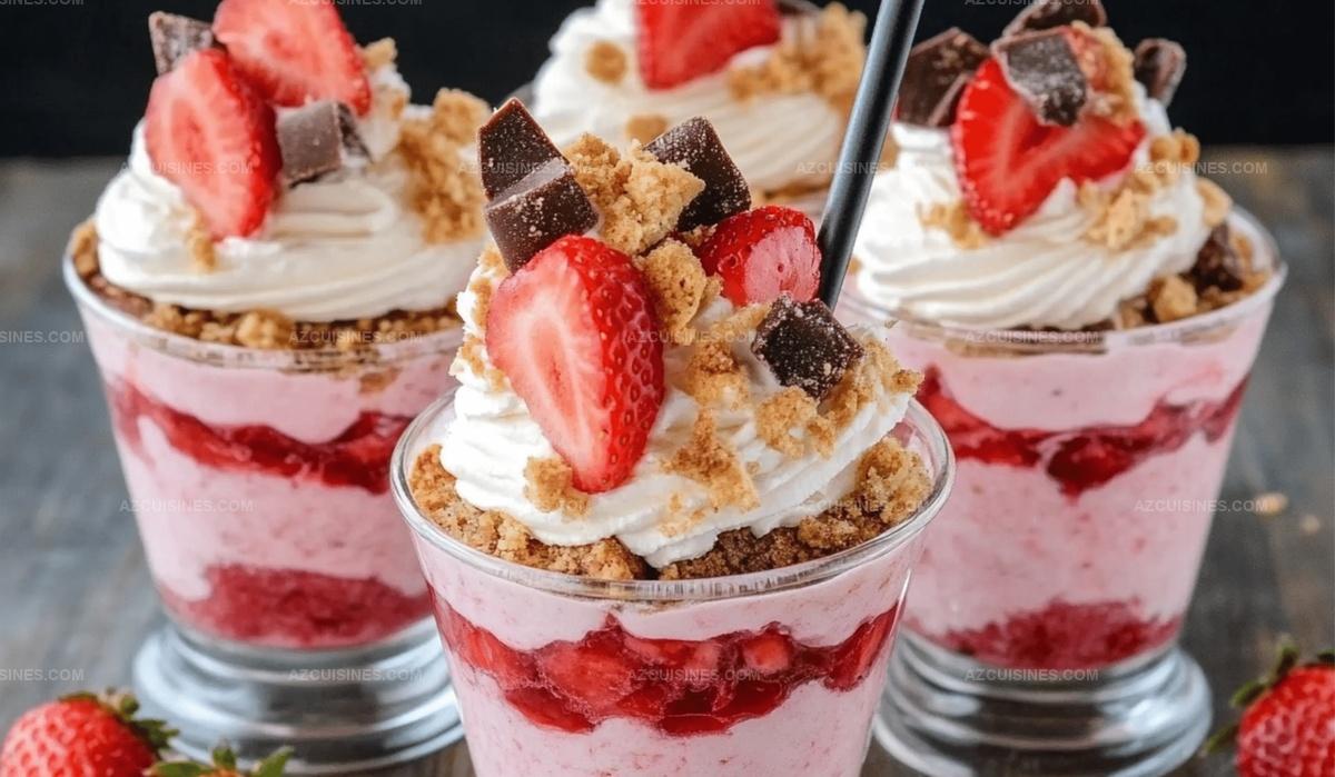 No-Bake Strawberry Cream Cheese Parfaits