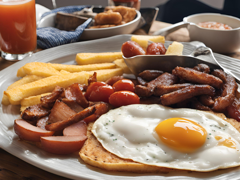 Authentic British Full English Breakfast