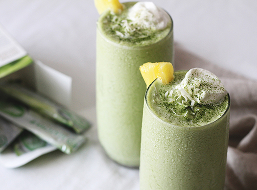 Blended Coconut Matcha Colada
