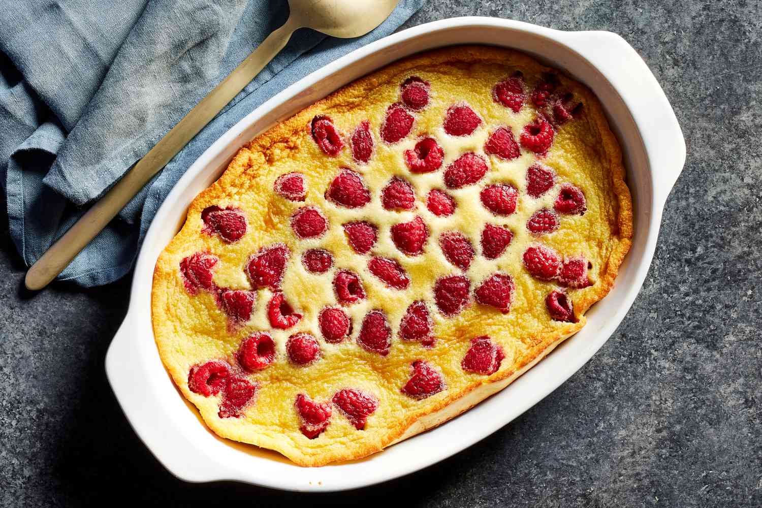 Baked Almond and Raspberry Clafoutis