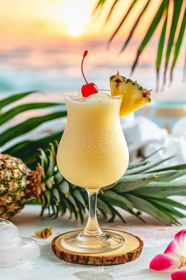 Frozen Coconut-Pineapple Rum Shake