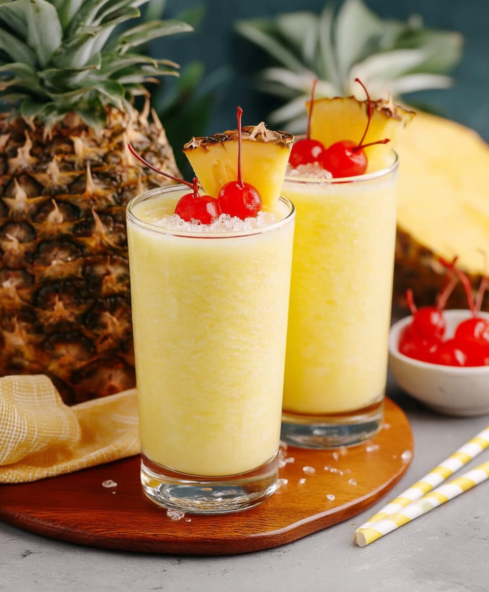Frozen Coconut-Pineapple Rum Shake