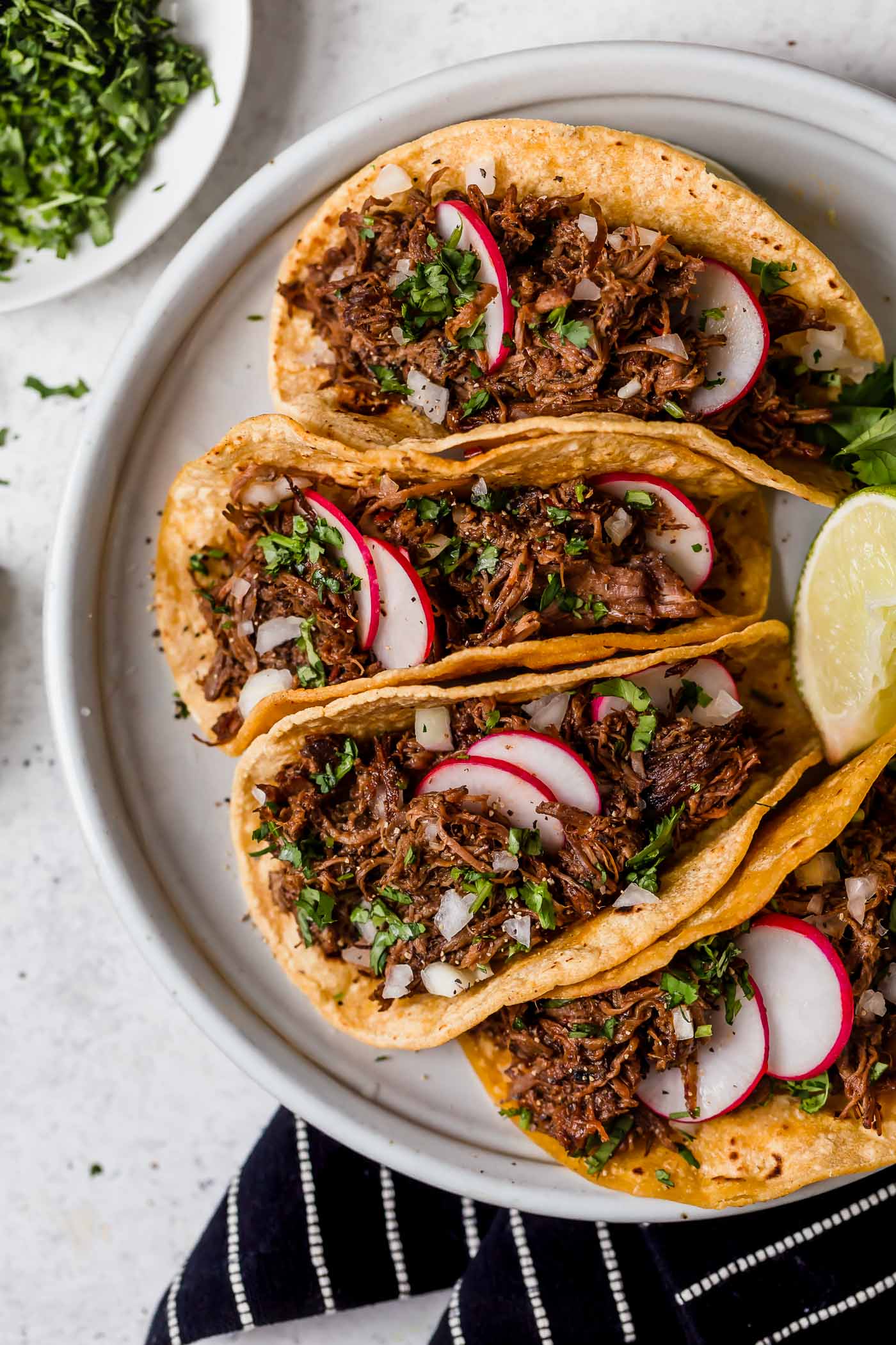Slow-Cooked Beef Barbacoa Tacos with Pickled Red Onion