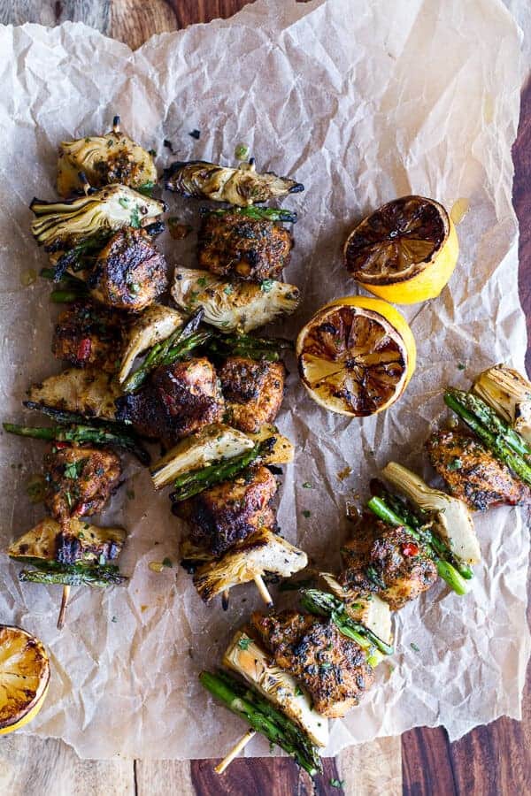 Grilled Moroccan-Spiced Kid Goat Skewers with Mint Yogurt