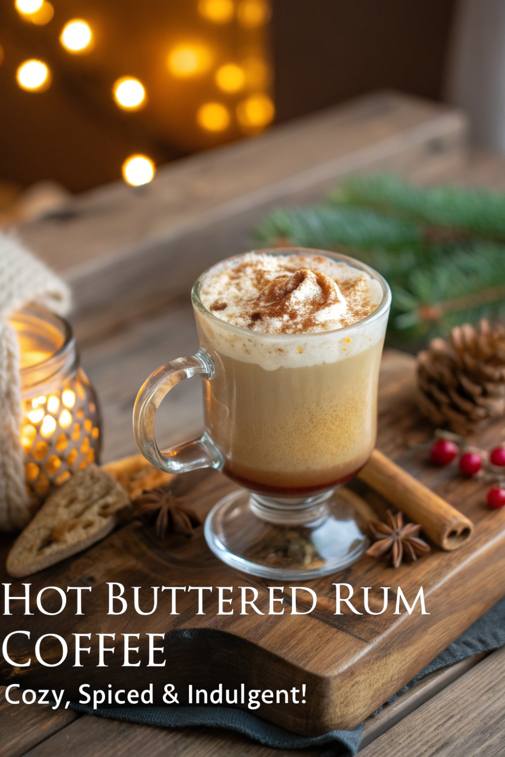 Spiced Hot Buttered Rum Latte