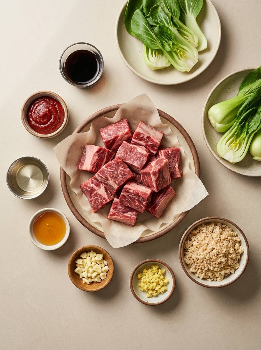 Open-Faced Korean BBQ Beef Wraps with Spicy Gochujang Sauce